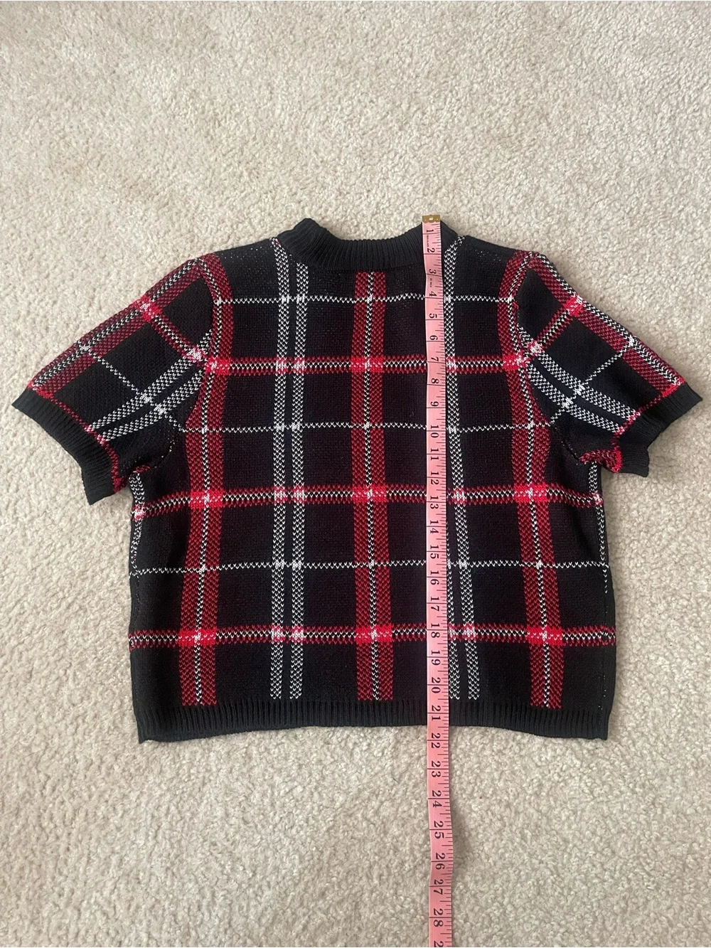 Almost Famous Black, Red and White Knit Sweater Top size 1X